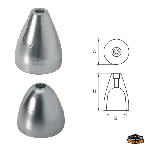 ANODO PER ASSI E ELICHE MTF F-MT-3 Ø 65MM
