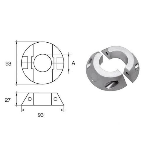 ANODO PER ASSI E ELICHE MAX PROP F-MAX-3 Ø 42MM