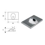 ANODO PER MOTORI MERCURY MERCRUISER FM-7 O.C.42121A2 HP6-9.9-15 4T 42X29X11MM