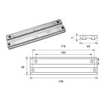 ANODO PER MOTORI MERCURY MERCRUISER O.C.818298Q1 HP40-75 40-250 190X48X11MM ALU