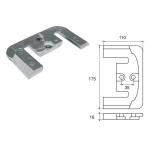 ANODO PER MOTORI MERCURY MERCRUISER FM-14 O.C.821630Q1 BRAVO 175X110X16MM ALU