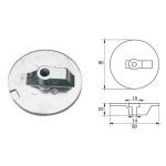 ANODO PER MOTORI MERCURY MERCRUISER FM-35 O.C.76214-4 BRAVO 2 90X23MM ALU