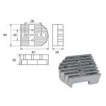 ANODO PER MOTORI MERCURY MERCRUISER FM-01 O.C.43994A2 ALPHA II GENERATION 95X80X39MM