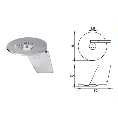 ANODO PER MOTORI SUZUKI FM-6/S O.C.55125-96310 HP 20-30 80X70X52MM ZINCO