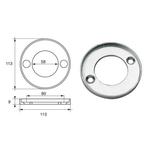 ANODO PER MOTORI VOLVO PENTA F-VP-250-270 O.C.875805 113X9MM ZINCO