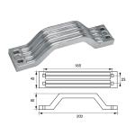 ANODO PER MOTORI YAMAHA MARINER F-YA-115 O.C.6G5-45251-02 HP 115-225 203X45X50MM ALU