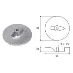 ANODO PER MOTORI YAMAHA MARINER O.C.6E5-45371-10 HP 60-225 90X90X22MM ZINCO