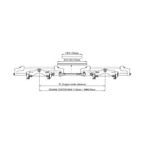 TIMONERIA IDRAULICA COMPLETA FRONTALE FINO A 350+350HP SEAFIRST PER DOPPIO MOTORE CON DOPPIO CILINDRO
