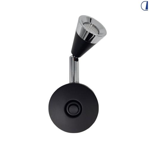 FARETTO 12V 2W NERO CON USB