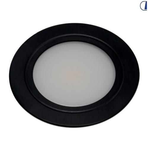FARETTO 12V DA INCASSO LED Ø52MM CON LENTE OPALINA NERO