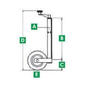 RUOTINO D'APPOGGIO GOMMA PIENA 35MM 160X40MM CERCHIO PLASTICA