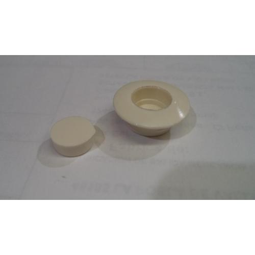 TAPPO COPRIVITI + GHIERA DIAM. 15MM RAL1013