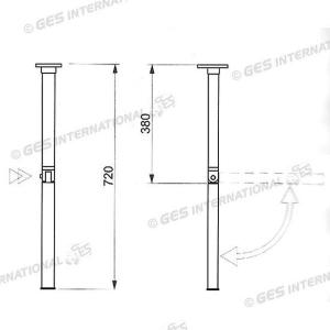 GAMBA PER TAVOLO 720MM ASTRO 1