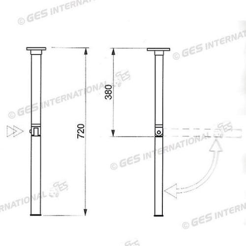 GAMBA PER TAVOLO 720MM ASTRO 1