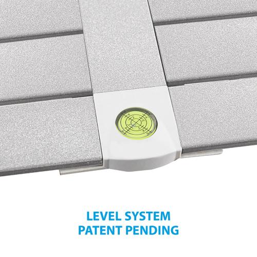 TAVOLO ALLUMINIO PIEGHEVOLE SILVER GAP LESS 6P 140 X 81 0406077N