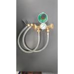 REGOLATORE SCAMBIATORE GAS 30MB MANUALE PER DUE BOMBOLE CON MANOMETRO CON FLESSIBILI