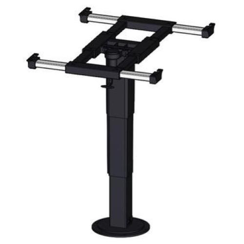 GAMBA PER TAVOLO MECCANISMO SCORREVOLE E GIREVOLE SISTEMA CLICK-CLACK 712/342MM