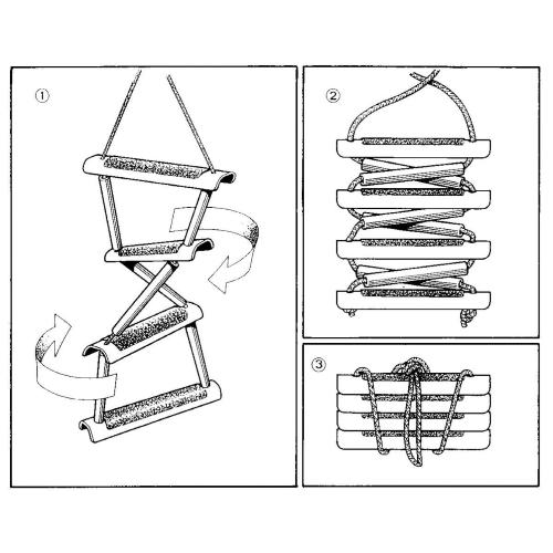 SCALETTA CORDA BISCAGLINA 3 GRADINI IN PLASTICA