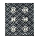 PANNELLO DI COMANDO 6 INTERRUTTORI CARBONIO