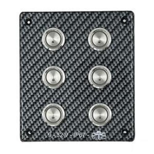 PANNELLO DI COMANDO 6 INTERRUTTORI CARBONIO