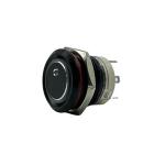 INTERRUTTORE NERO ALLUMINIO 20A CON SPIA BIANCO ON-OFF