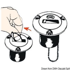 TAPPO IMBARCO ACQUA Ø38 OTTONE CROMATO