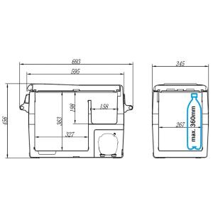 FRIGORIFERO COMPRESSORE 40LT APERTURA POZZETTO 12/24V 