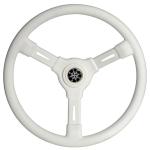 VOLANTE RUOTA TIMONE INOX Ø 355MM RACING BIANCO