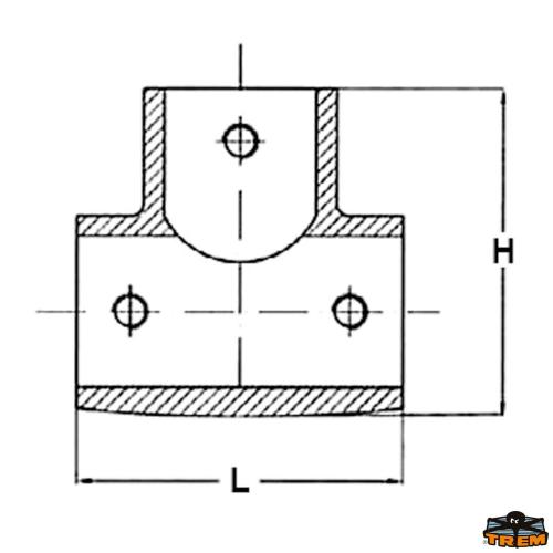 ANGOLO "T" 90° Ø22MM