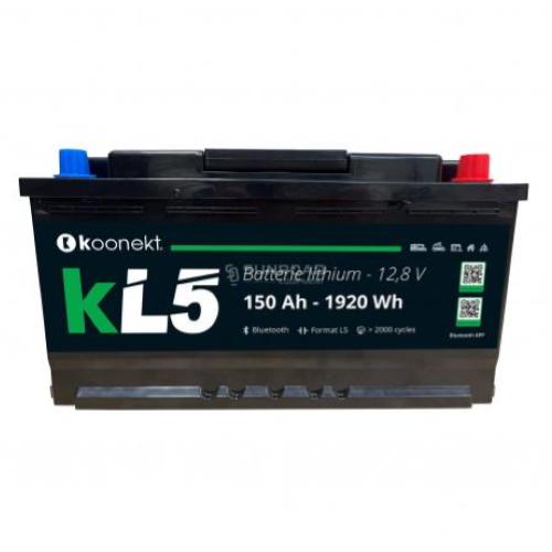 BATTERIA LITIO LiFePo4 PER SERVIZI 150A KL5 CON BMS INTEGRATO E CONNESSIONE BLUETOOTH