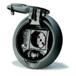 PRESA TV-SAT-230V-12V FORO DIAMETRO 100MM SERIE ORUS NERO