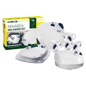 KIT PIATTI E ACCESSORI IN MELAMINA 4 PERSONE 16PZ PANAREA 0830161N.C2X