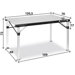 TAVOLO ALLUMINIO PIEGHEVOLE TITANIUM QUADRA COMPACK 4 0406056N