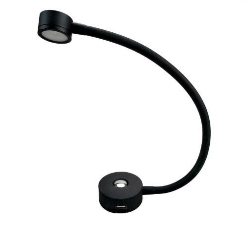 FARETTO 12V FLESSIBILE 2W NERO CON USB