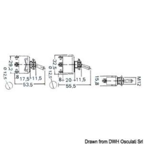 INTERRUTTORE A LEVETTA SOLO CAPPUCCIO IN GOMMA + GHIERA 