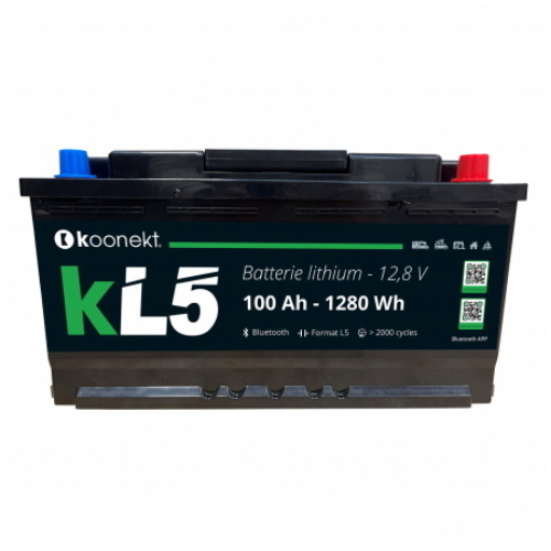 BATTERIA LITIO LiFePo4 PER SERVIZI 300A KOONECT KL5 CON BMS INTEGRATO E CONNESSIONE BLUETOOTH
