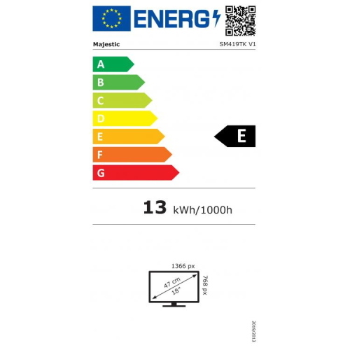 TELEVISORE PER CAMPER SMART TV 19" HD READY 12V WI-FI DVB-T/T2, DVB-S/S2  DVB-C