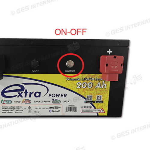 BATTERIA LITIO LiFePo4 PER SERVIZI 200A EXTRA CON BMS INTEGRATO E CONNESSIONE BLUETOOTH